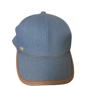 Vince Camuto Blue and Tan Cap